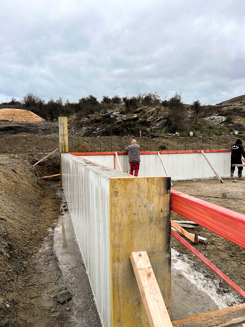 AFS logicwall Intertenancy walls during construction on the Summerset Boulcott Retirement Village.