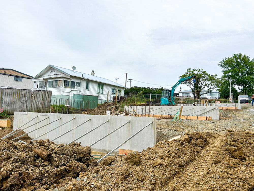 AFS logicwall Intertenancy walls during construction on the Summerset Boulcott Retirement Village.