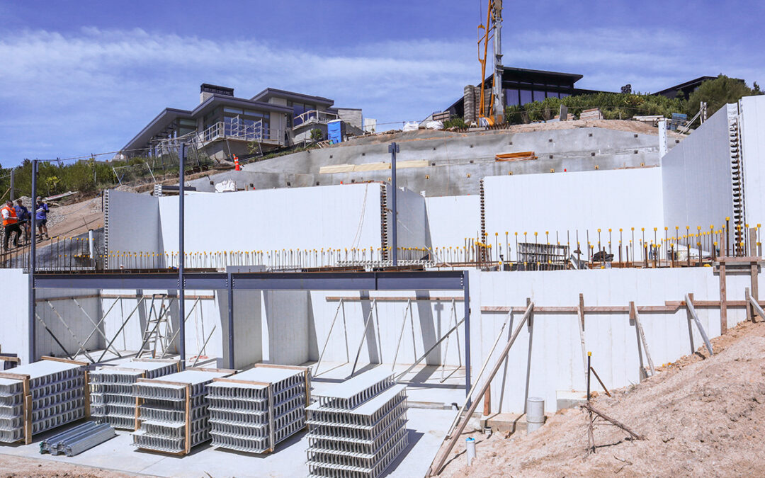 High-End House Using Rediwall Retaining & Basement